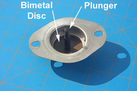 Thermostat Housing, Bimetal Disc and Plunger.